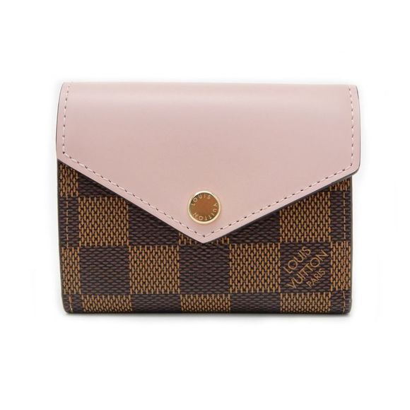 Louis Vuitton Rose Zoe Damier Ballerine Wallet Portefeuille Pink - Picture 1 of 8